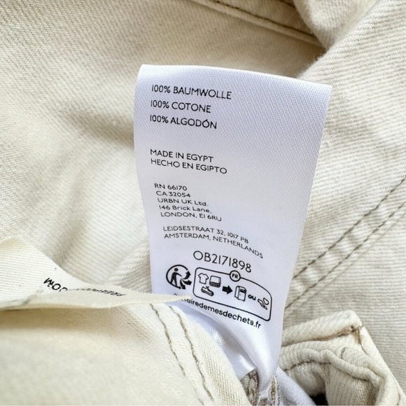 Free People Aster Jeans Women’s 26 Cream Straight Leg High Rise We The Free - Picture 12 of 15